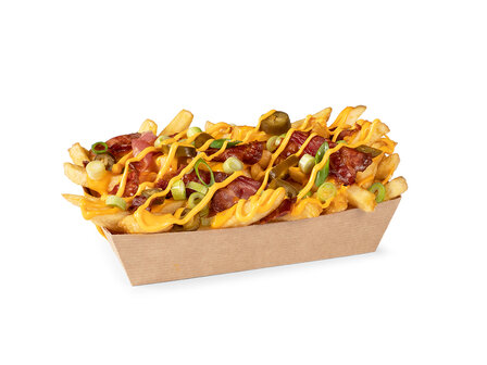 Loaded fries American cheesy bacon